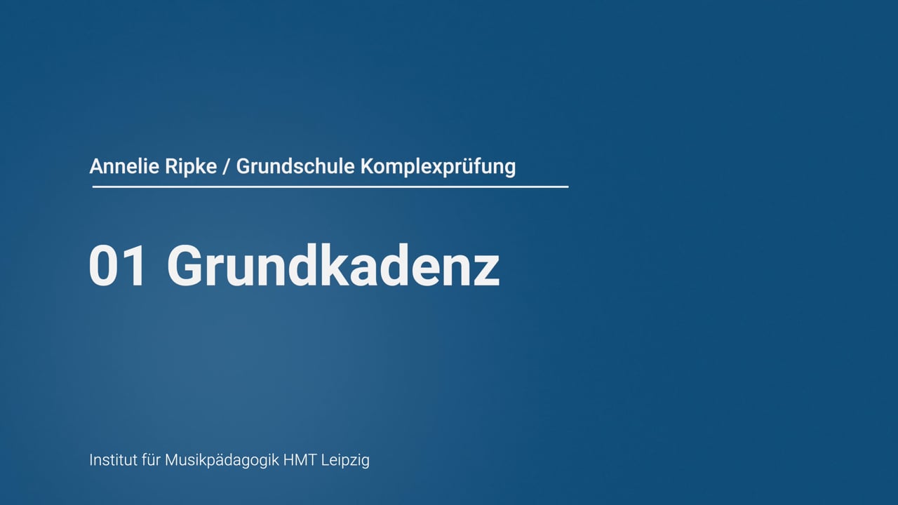 15 Grundschule - 01 Grundkadenz